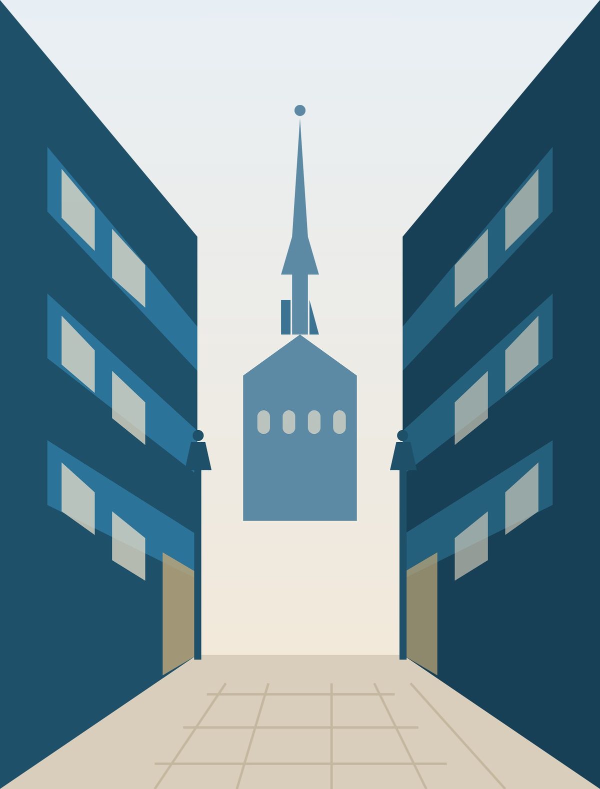 Gasse der Inneren Stadt mit dem Stephansdom